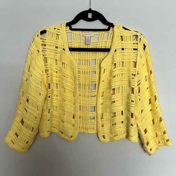 Chico’s knit yellow versatile sweater Size 0 - Picture 2 of 4